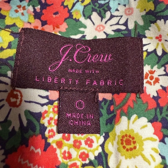J. Crew Liberty of London Thorpe Tie Waist Shorts Size 0 Floral Preppy Resort - Picture 5 of 9